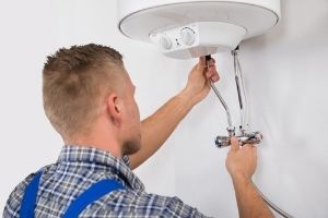 fixing a water heater 